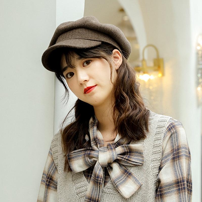 New Autumn And Winter Octagonal Hat British Retro Cap Striped Knitted Thick Newsboy Hat, Gy
New Autumn And Winter Octagonal Hat British Retro Cap Striped Knitted Thick Newsboy Hat, Gy