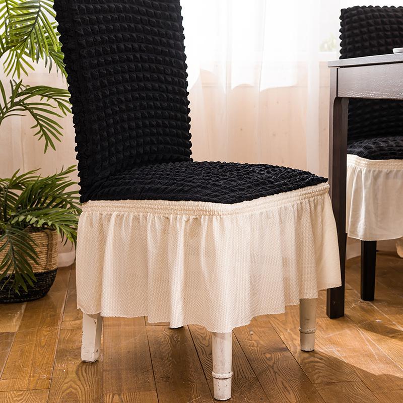 Seersucker skirt chair cover All inclusive Elasticity lace seat cover of pure color custom wedding chair Decor
Seersucker skirt chair cover All inclusive Elasticity lace seat cover of pure color custom wedding chair Decor