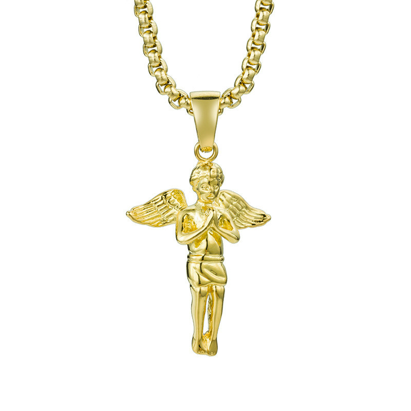 Merry Christmas to youEuropean and American Street Hip-hop Necklace Angel Pendant Hipster Accessories for Men and Women
Merry Christmas to youEuropean and American Street Hip-hop Necklace Angel Pendant Hipster Accessories for Men and Women