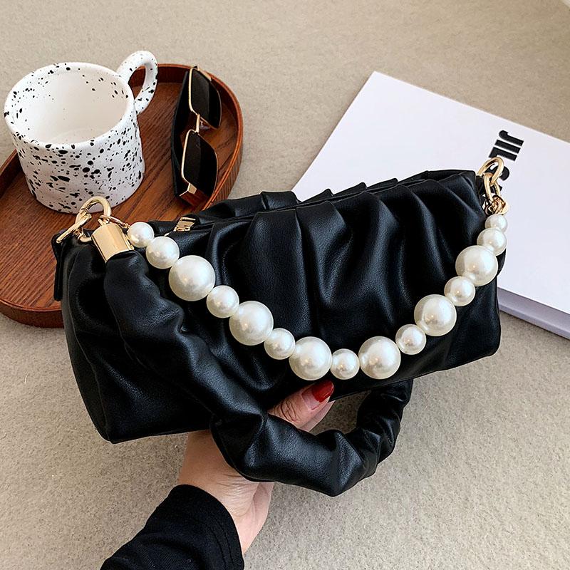 Women Handbags Leather Subaxillary Bags Fashion Pearl Underarm Shoulder Pack Female Vintage Small Totes Sac En Bandouliere Femme, Black
Women Handbags Leather Subaxillary Bags Fashion Pearl Underarm Shoulder Pack Female Vintage Small Totes Sac En Bandouliere Femme, Black