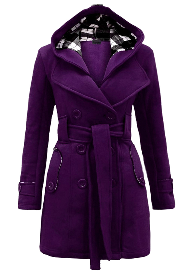 2021 Women's Winter Double Breasted Warm Mid-length Windbreaker with Belt Fashion Solid Color Clothing Elegant Windbreaker 201222