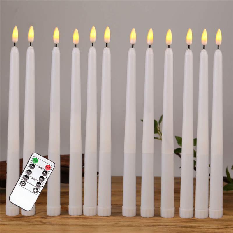 Pack of 12 Remote Function Yellow Flicker Christmas Taper Candles,28 cm Timer Electronic Candle LED,Decorative Plastic Candles Y200531
Pack of 12 Remote Function Yellow Flicker Christmas Taper Candles,28 cm Timer Electronic Candle LED,Decorative Plastic Candles Y200531