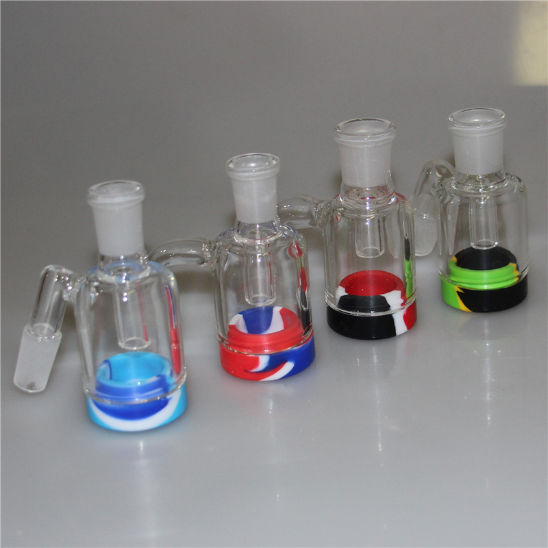 Mini Glass Ash Catcher with 7ml silicone container 14mm-14mm for glass bong water pipe oil rig ashcatchers smoking accessories
Mini Glass Ash Catcher with 7ml silicone container 14mm-14mm for glass bong water pipe oil rig ashcatchers smoking accessories