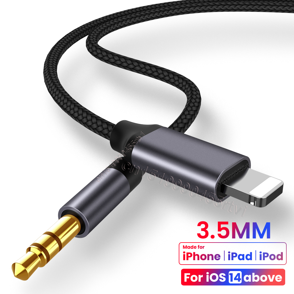 For iPhone 3.5mm Jack Aux Cable Car Speaker Headphone Adapter for iPhone 13 12 11 Pro XS Audio Splitter Cable for iOS 14
For iPhone 3.5mm Jack Aux Cable Car Speaker Headphone Adapter for iPhone 13 12 11 Pro XS Audio Splitter Cable for iOS 14