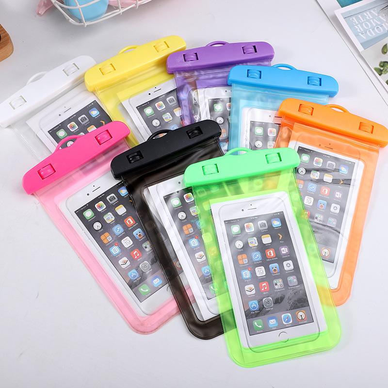 Clear Waterproof Pouch Dry Case PVC Protective Mobile Phone Bag Beach Diving Swimming Touch Screen Floating Air Mobile Phone Bag