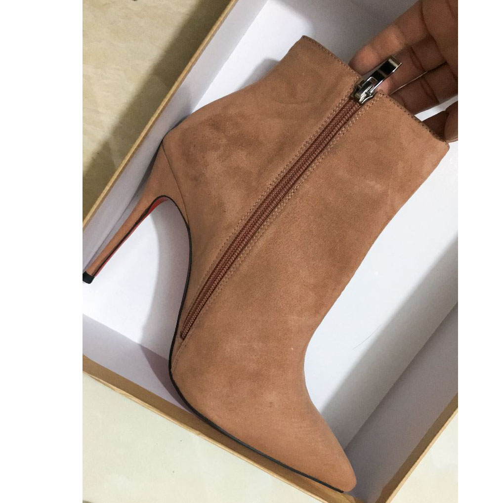 Winter Fashion Lady Red Bottom ankle Boot Eleonor Botta shorts Boot Women Suede Leather High Heels winter Boots EU35-43,With Box, 10
Winter Fashion Lady Red Bottom ankle Boot Eleonor Botta shorts Boot Women Suede Leather High Heels winter Boots EU35-43,With Box, 10