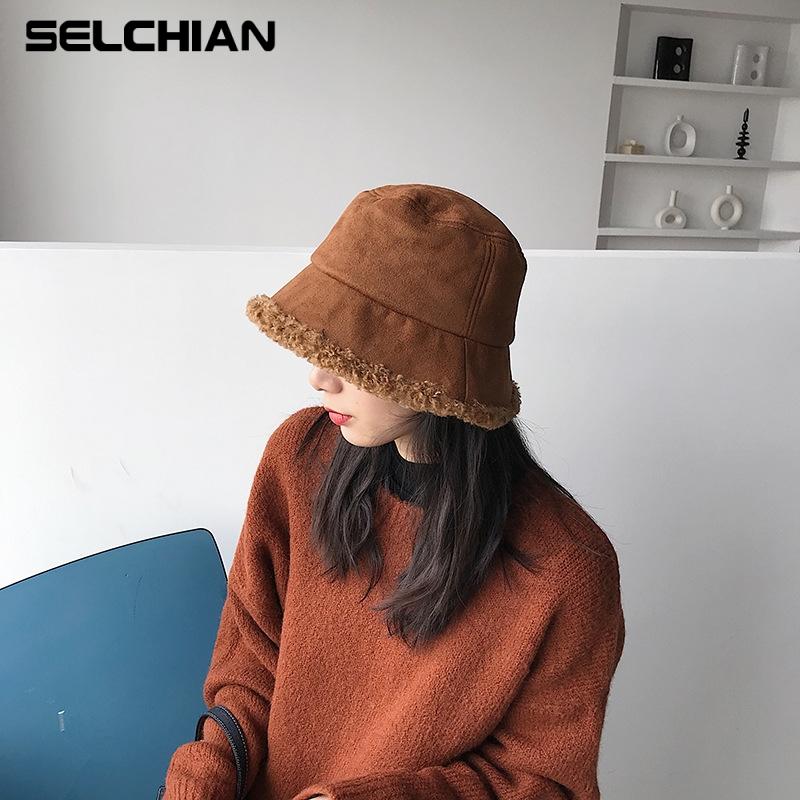 2020 Lamb Fur Bucket Hat Thickened Warm Teddy Velvet Winter tide Hats For Women Lady Outdoor bucke hat Plush Fisherman, Color 1
2020 Lamb Fur Bucket Hat Thickened Warm Teddy Velvet Winter tide Hats For Women Lady Outdoor bucke hat Plush Fisherman, Color 1