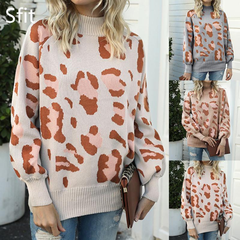 Sfit Pullovers womens Sweater 2020 Autumn and Winter Knitted Sweater Turtleneck Lantern Sleeve Leopard knit Women Full1 
Sfit Pullovers womens Sweater 2020 Autumn and Winter Knitted Sweater Turtleneck Lantern Sleeve Leopard knit Women Full1