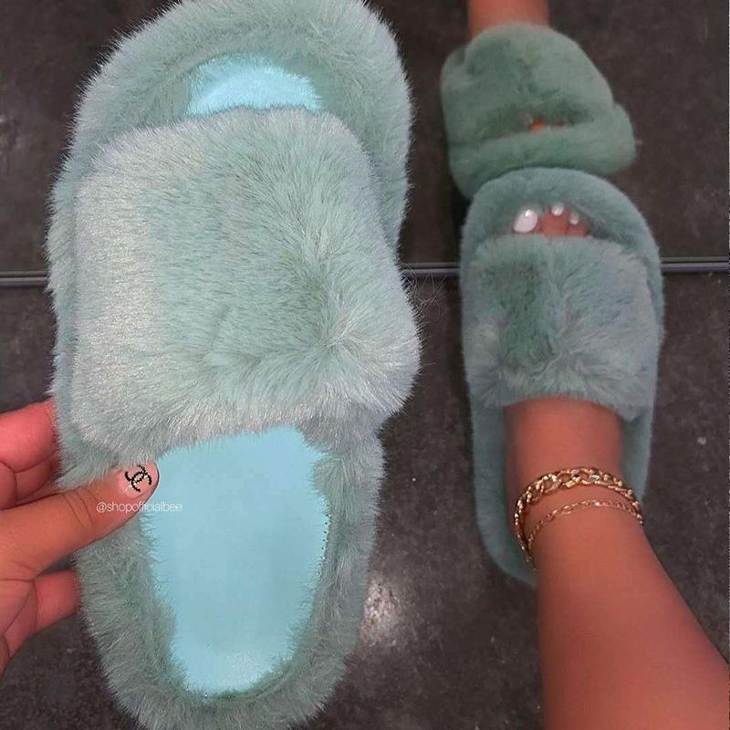 2020 Women Slippers furry Fluffy Fur Slides Home Flip Flops Indoor House Lady Fashion Shoes Woman Female Ladies Slippers Women, Green
2020 Women Slippers furry Fluffy Fur Slides Home Flip Flops Indoor House Lady Fashion Shoes Woman Female Ladies Slippers Women, Green