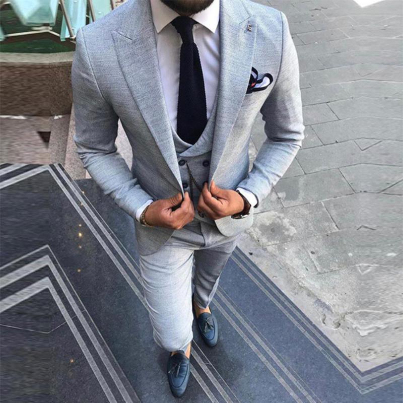 Dubai Afican Slim Fit Grey Men's Suits For Wedding Elegant Jacket&Vest&Pants 3 Piece Set Groom Blazer Homme Customized Groomsman, Model 8
Dubai Afican Slim Fit Grey Men's Suits For Wedding Elegant Jacket&Vest&Pants 3 Piece Set Groom Blazer Homme Customized Groomsman, Model 8
