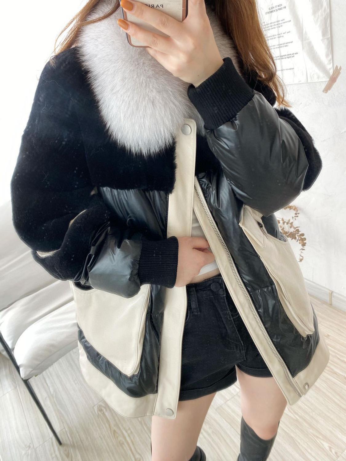 2021 Leather Winter Fox Skin Women's Turtleneck Cut Color High Quality Popular Down Jacket 0b0q, The photo
2021 Leather Winter Fox Skin Women's Turtleneck Cut Color High Quality Popular Down Jacket 0b0q, The photo