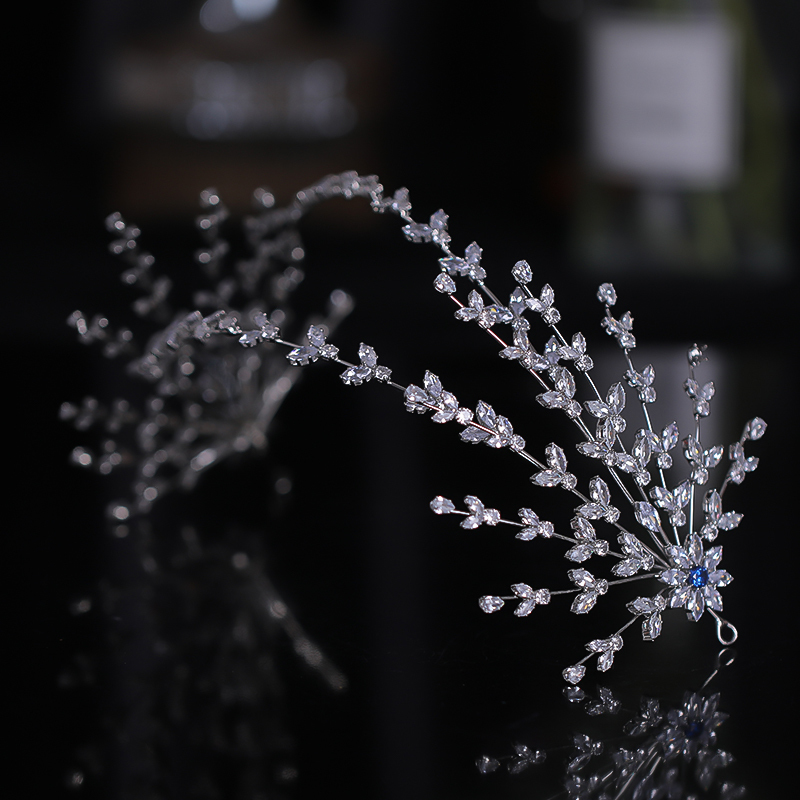 Wedding Hair Accessories Silver Color y Headbands Zircon Tiaras Crowns Bridal Queen Princess Diadems Hairband Women Jewelry 220214