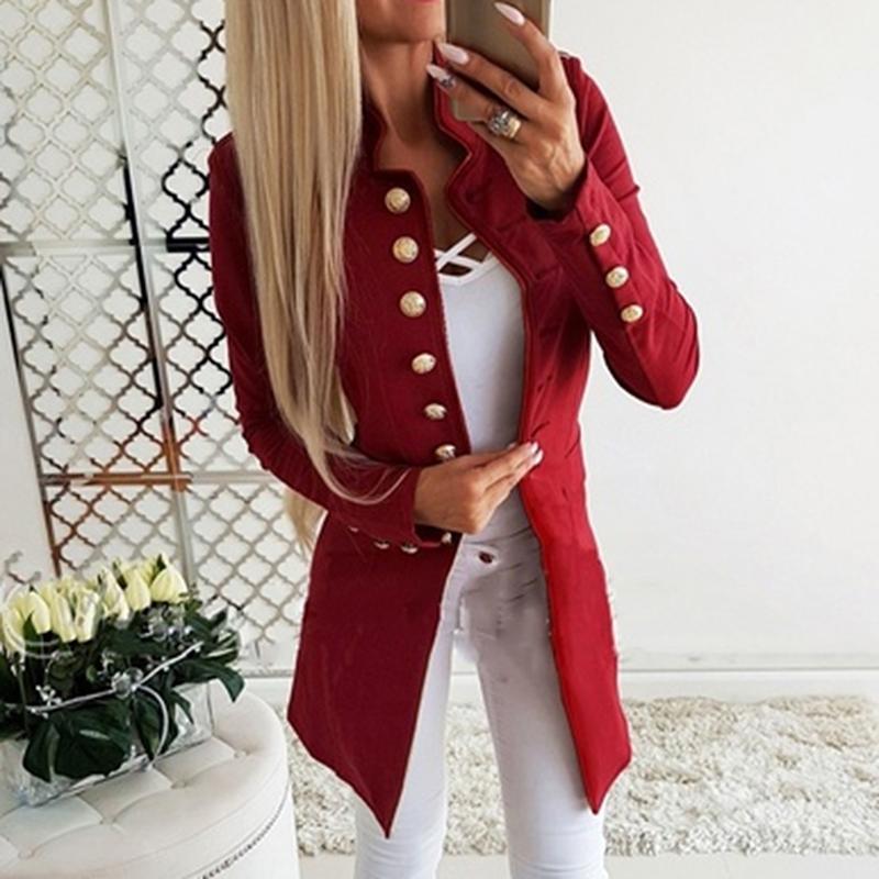 New Fashion Autumn And Winter Blazer Ladies Casual Single Breasted Pocket Long Coat Women Elegant Warm Blazer, Red
New Fashion Autumn And Winter Blazer Ladies Casual Single Breasted Pocket Long Coat Women Elegant Warm Blazer, Red