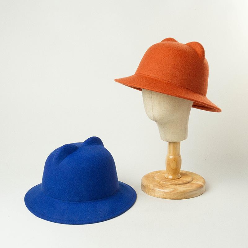 100% Wool Girl Boy Child Fedoras Hat With Mouse Cat Ear Cap Size 52-54CM For 3-8 Years Kids ZZ-388
100% Wool Girl Boy Child Fedoras Hat With Mouse Cat Ear Cap Size 52-54CM For 3-8 Years Kids ZZ-388