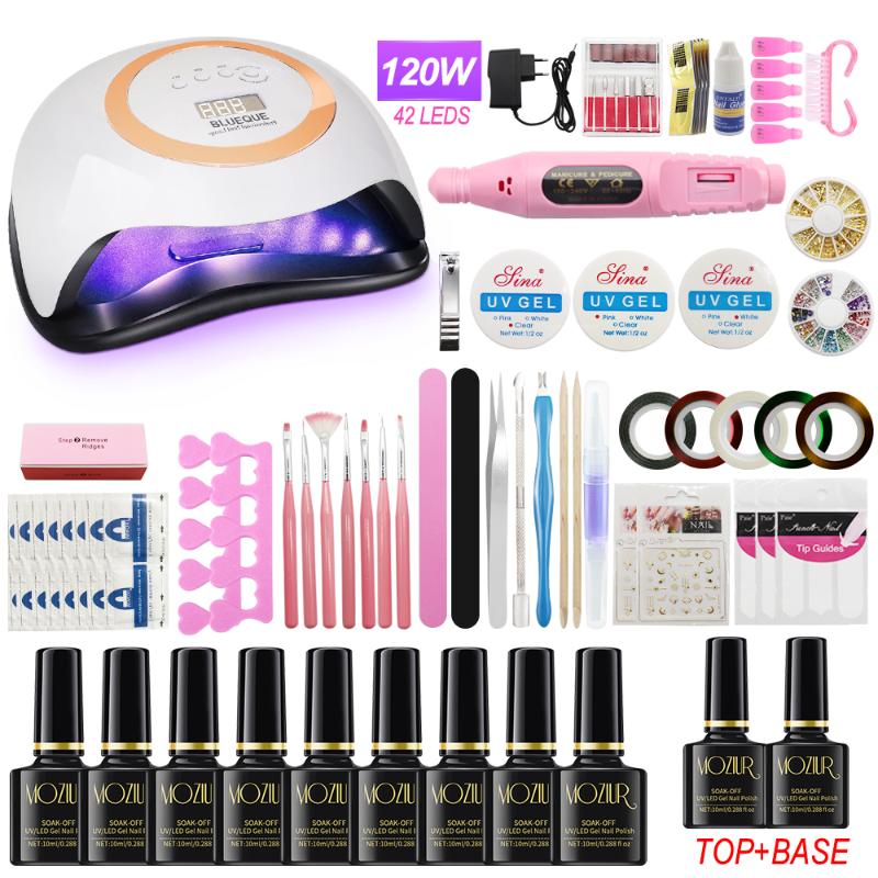 Nail Set 120W LED Lamp For Manicure 4/8/12pcs Gel Nail Polish To Choose Acrylic kit Art Dryer Machine Tool
Nail Set 120W LED Lamp For Manicure 4/8/12pcs Gel Nail Polish To Choose Acrylic kit Art Dryer Machine Tool