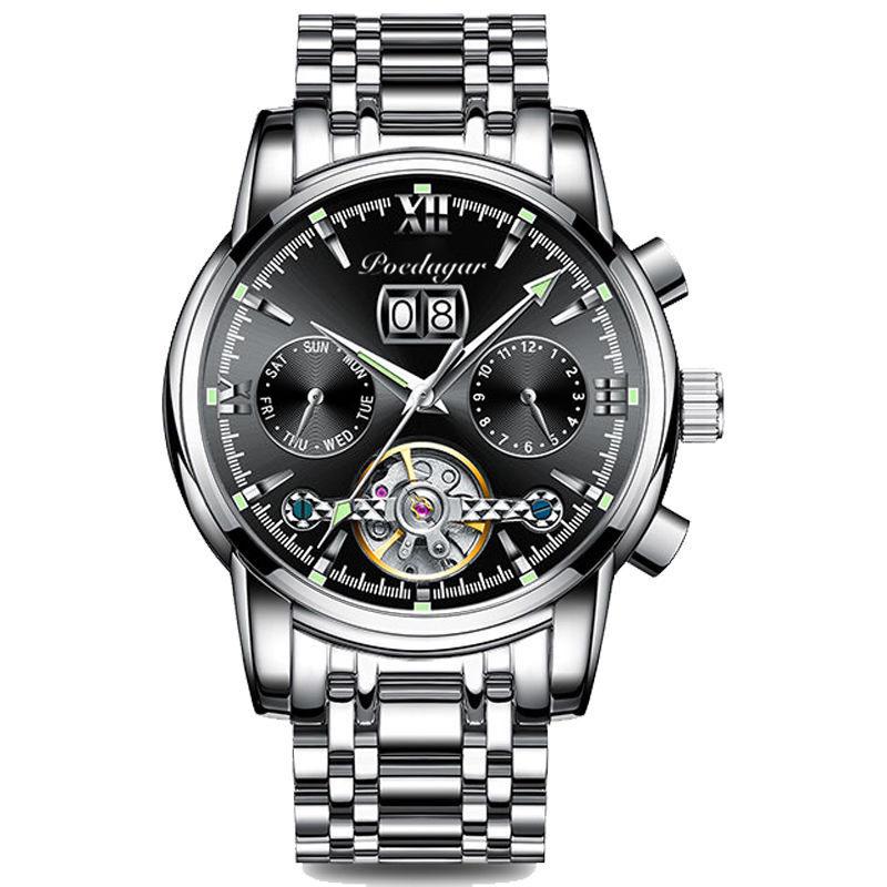 Wristwatches POEDAGAR Gray Business Mens Watches Top LIGE Fashion Sport Tourbillon Automatic Mechanical Watch Day Display, Glod silver leather
Wristwatches POEDAGAR Gray Business Mens Watches Top LIGE Fashion Sport Tourbillon Automatic Mechanical Watch Day Display, Glod silver leather