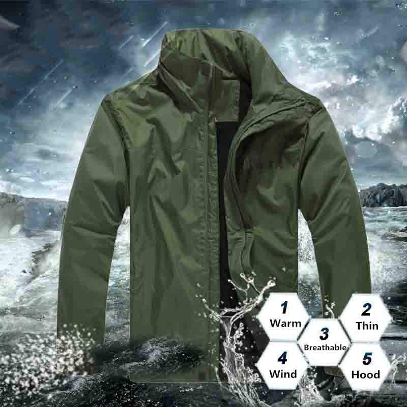 Mens Jacket Spring Jacket Windbreaker Hoodie Zipper Fashion Hooded Jackets Coat Outdoor Sport Face Plus Size Men's Clothing