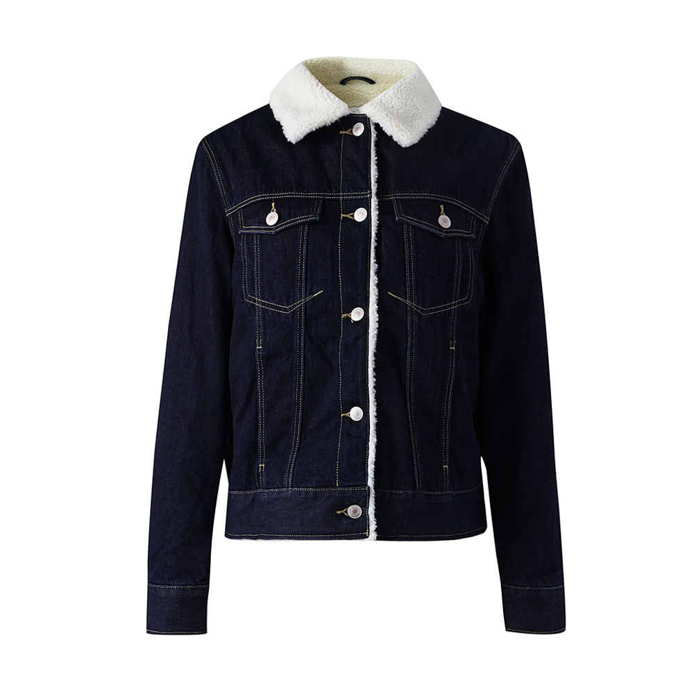 Metersbonwe Winter Women's Jeans Jackets Cotton Coat Padded Denim Parkas Female Outwear Warm Jacket Clothing 201029