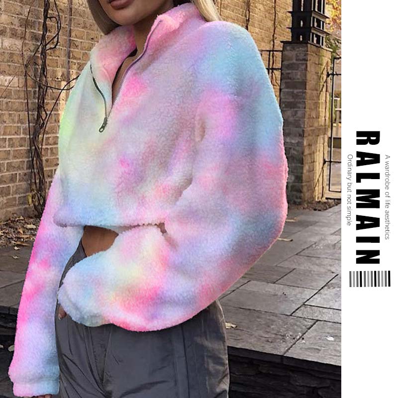 Womens Colours Hoodie Lady Rainbow Tie-dye Short Coat Girl Sexy Clothes Fashion Warm Thickening Street Fashion Trend Style Popular Hot Sale, Pink
Womens Colours Hoodie Lady Rainbow Tie-dye Short Coat Girl Sexy Clothes Fashion Warm Thickening Street Fashion Trend Style Popular Hot Sale, Pink