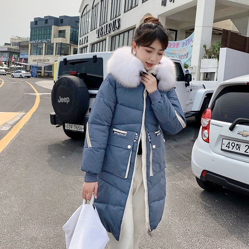 winter easy leisure and women down jacket pocket zipper stitching cottonpadded clothes back 201017