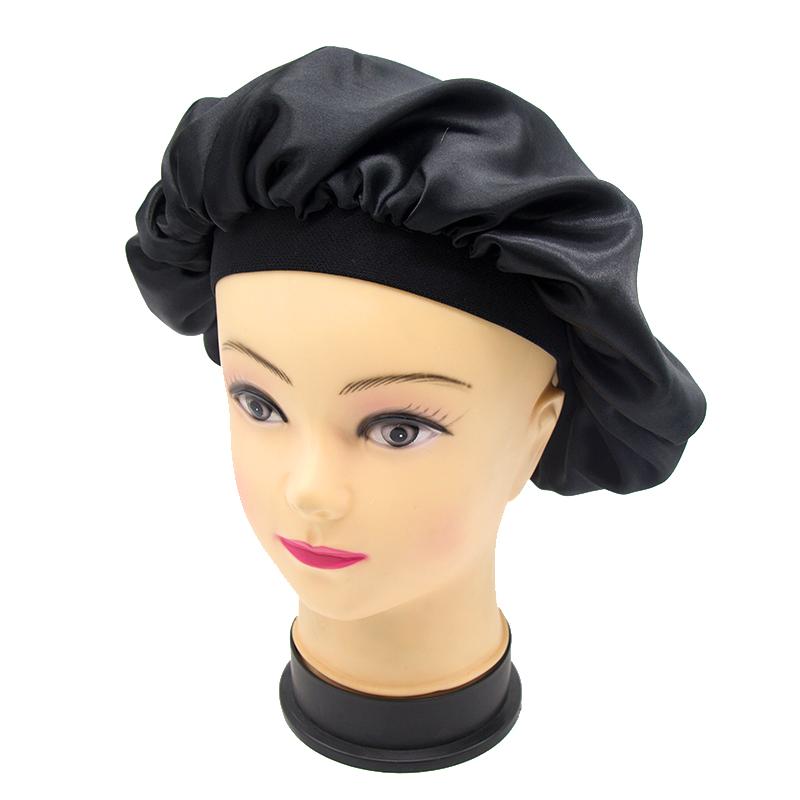Black White Bonnets 2 Layer Polyester Satin Hair Bonnet Print LOGO Virgin Hair Extensions Wig Sleeping Cap
Black White Bonnets 2 Layer Polyester Satin Hair Bonnet Print LOGO Virgin Hair Extensions Wig Sleeping Cap