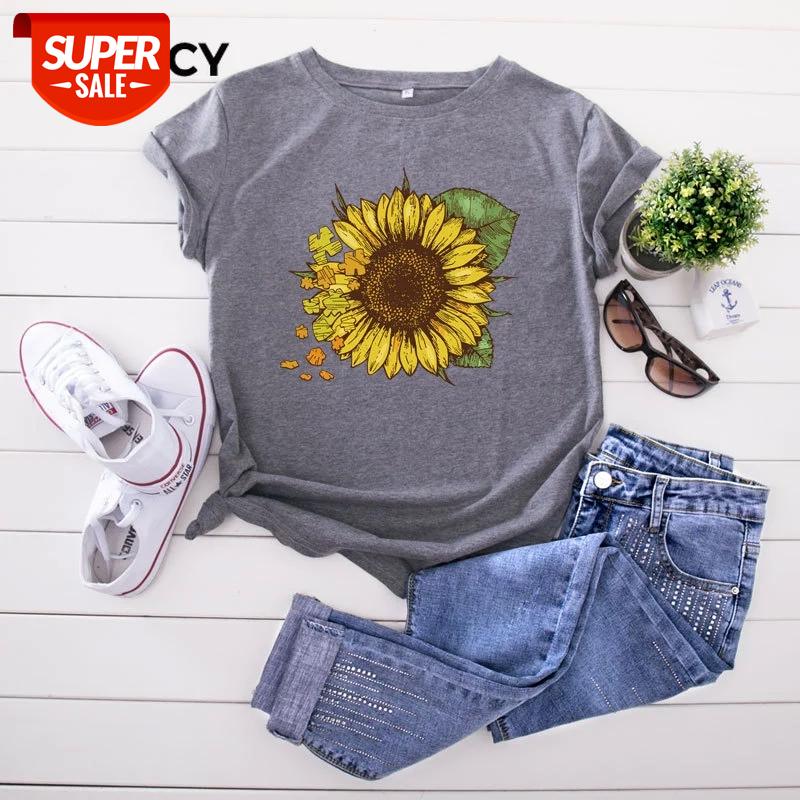 JFUNCY Plus Size 5XL Summer Women Cotton Tee Shirts Sunflower Harajuku Print Casual Top Female T-shirt Short Sleeve Women Tshirt #z95h, White
JFUNCY Plus Size 5XL Summer Women Cotton Tee Shirts Sunflower Harajuku Print Casual Top Female T-shirt Short Sleeve Women Tshirt #z95h, White