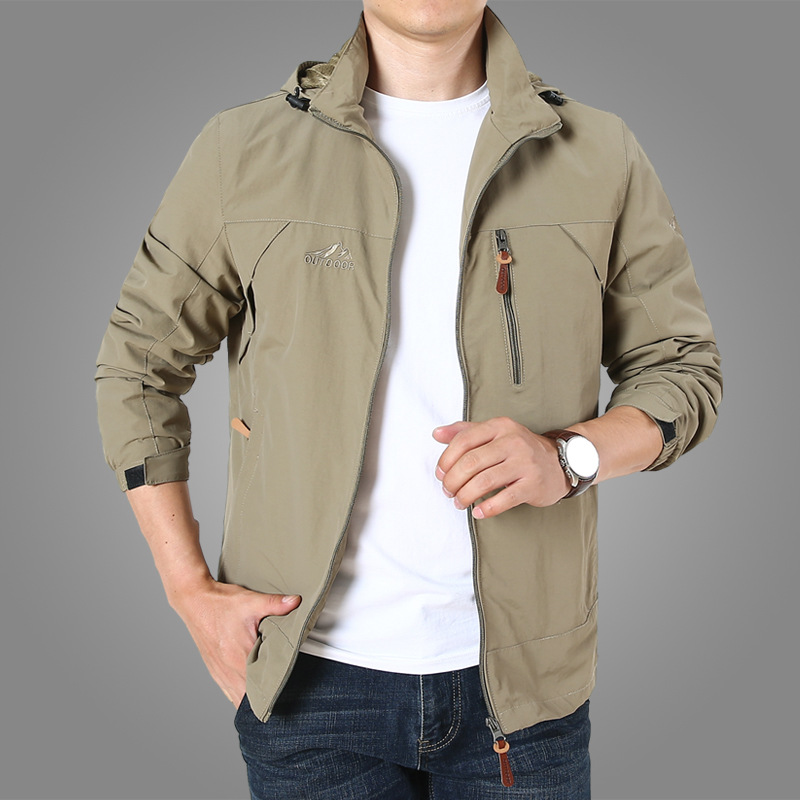 Spring and Autumn Jacket Men Loose Quick-drying Large Size Leisure Sports Outdoor Windbreaker, Black;brown
Spring and Autumn Jacket Men Loose Quick-drying Large Size Leisure Sports Outdoor Windbreaker, Black;brown
