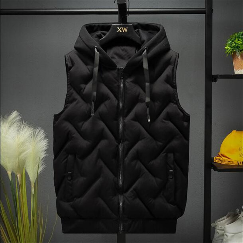 2020 Men Vest Jackets Autumn Winter Warm Waistcoat Casual Hooded Sleeveless Vest Coats Fashion men's thick parkas waistcoats l-6xl, Black
2020 Men Vest Jackets Autumn Winter Warm Waistcoat Casual Hooded Sleeveless Vest Coats Fashion men's thick parkas waistcoats l-6xl, Black
