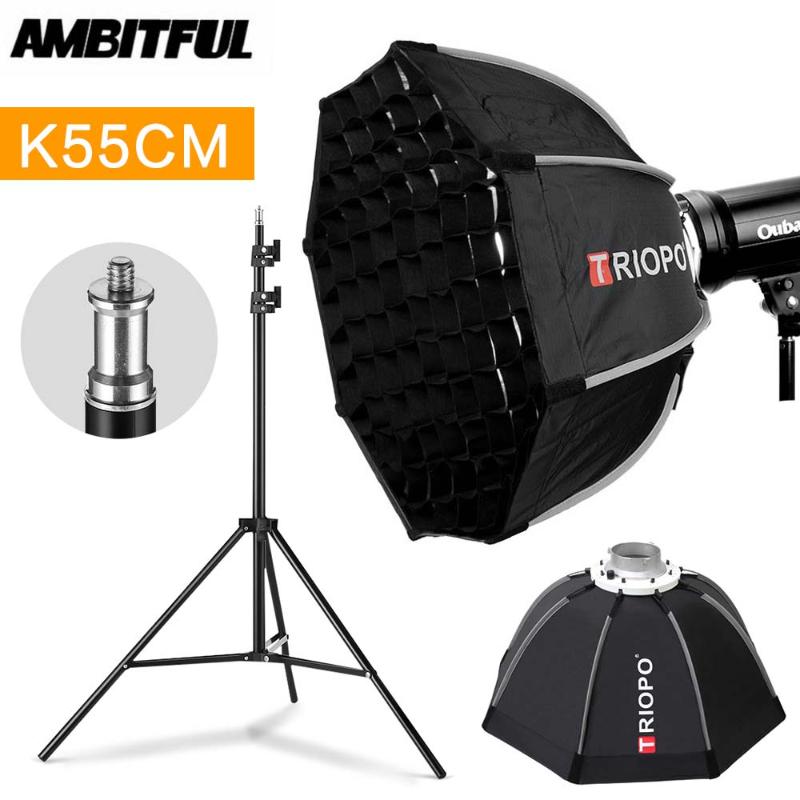 Triopo K55 55cm Portabe Bowens Mount Octagon Umbrella Softbox Outdoor Soft Box + Honeycomb Grid + 2m Light Stand
Triopo K55 55cm Portabe Bowens Mount Octagon Umbrella Softbox Outdoor Soft Box + Honeycomb Grid + 2m Light Stand