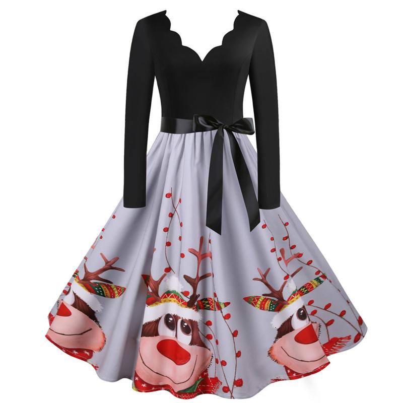 40# Christmas Dresses Patchwork V Neck Sexy Woman Dress Women Vintage Long Sleeve Christmas 1950s Housewife Evening Party Dress
40# Christmas Dresses Patchwork V Neck Sexy Woman Dress Women Vintage Long Sleeve Christmas 1950s Housewife Evening Party Dress