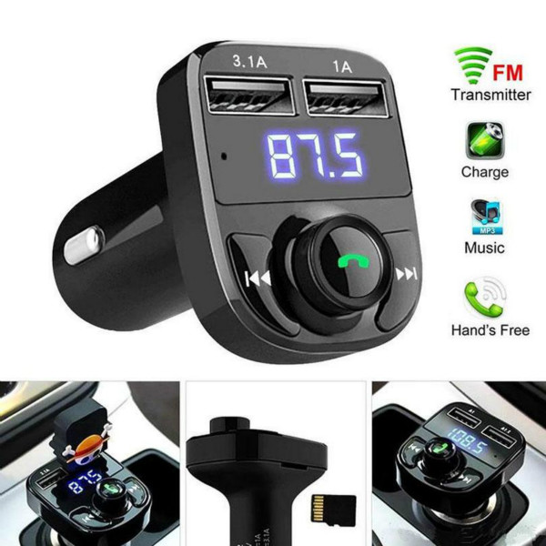 X8 FM Transmitter Aux Modulator Bluetooth Handsfree Car Kit Audio MP3 Player with 3.1A Quick Charge Dual USB Charger
X8 FM Transmitter Aux Modulator Bluetooth Handsfree Car Kit Audio MP3 Player with 3.1A Quick Charge Dual USB Charger