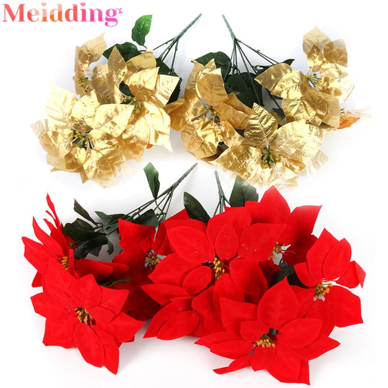 Glitter Christmas Flower Artificial Fake Flowers Merry Christmas Decorations for Home 2020 Xmas Tree Ornaments New Year Gift, 5pcs heads
Glitter Christmas Flower Artificial Fake Flowers Merry Christmas Decorations for Home 2020 Xmas Tree Ornaments New Year Gift, 5pcs heads