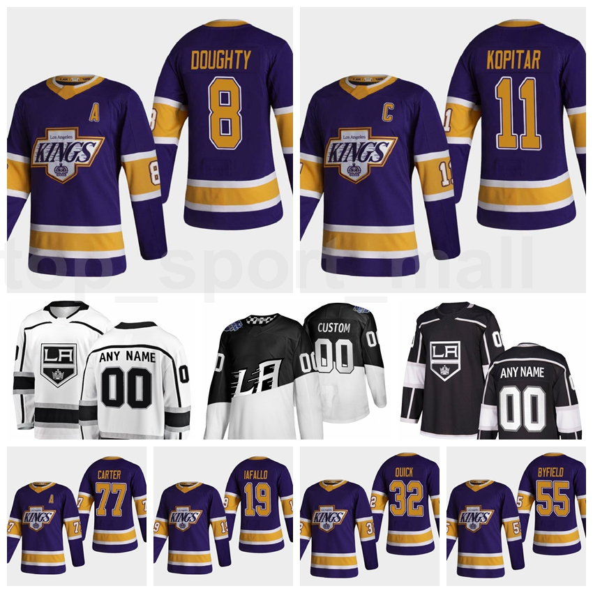 Los Angeles Kings Reverse Retro Jersey Ice Hockey 8 Drew Doughty 11 Anze Kopitar 32 Jonathan Quick 77 Jeff Carter 19 Alex Iafallo, Purple
Los Angeles Kings Reverse Retro Jersey Ice Hockey 8 Drew Doughty 11 Anze Kopitar 32 Jonathan Quick 77 Jeff Carter 19 Alex Iafallo, Purple
