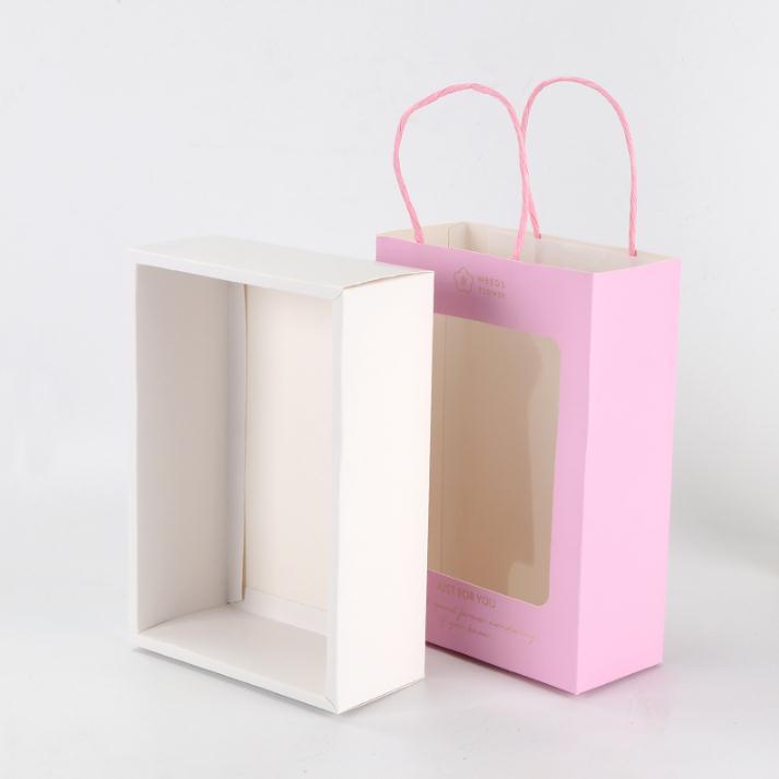 100pcs Pink Paper Bags With Clear Window Flower Bouquet Packaging Bag Gift Hand Box SN3507
100pcs Pink Paper Bags With Clear Window Flower Bouquet Packaging Bag Gift Hand Box SN3507