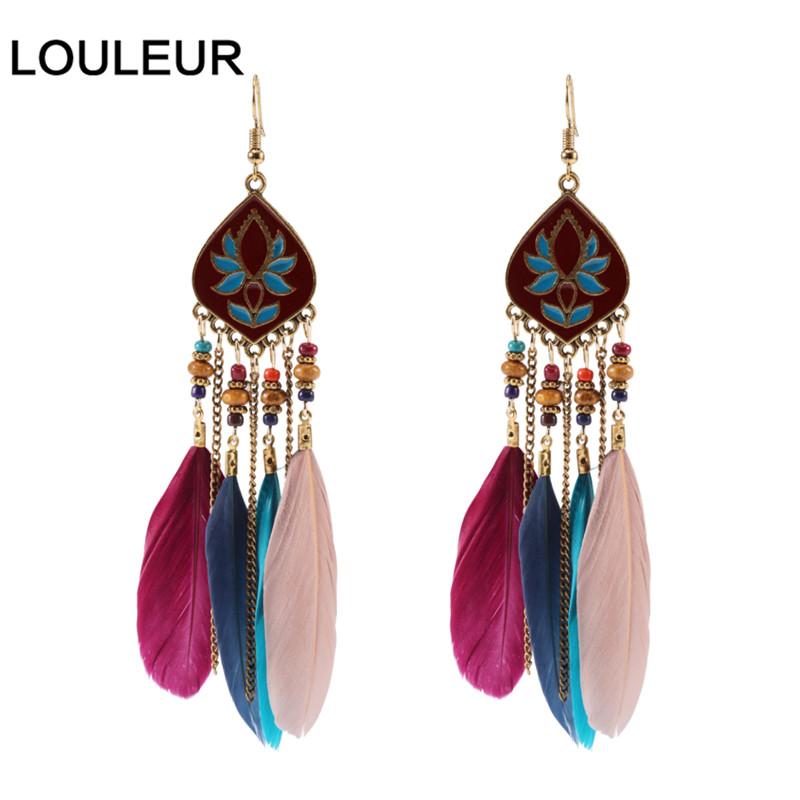 Stylish Bohemia Earring Feather Long Design Dream Earrings for Women Vintage Jewelries Ornaments Tassel Earring Oorbellen Bijoux
Stylish Bohemia Earring Feather Long Design Dream Earrings for Women Vintage Jewelries Ornaments Tassel Earring Oorbellen Bijoux