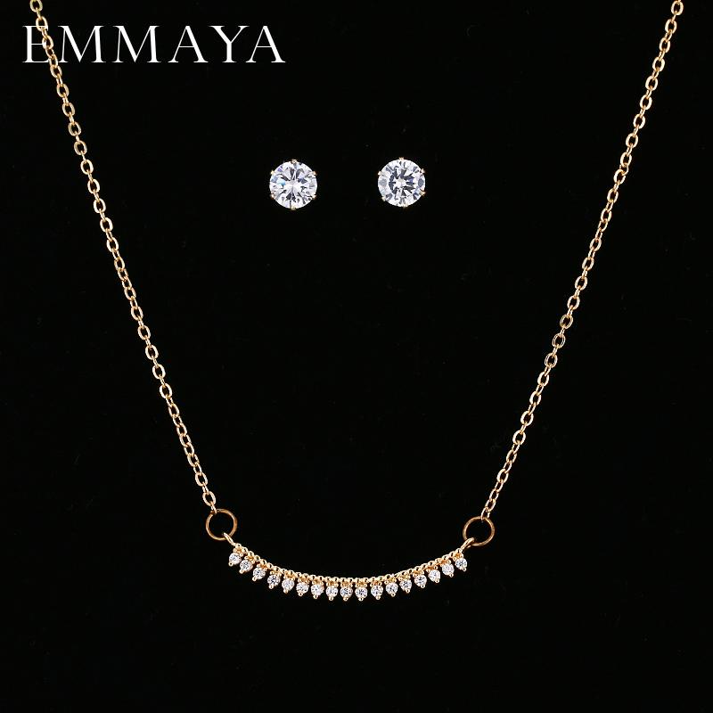 EMMAYA Wholesale Cheap Price Gold Color Clear Austria Crystals Stud Earrings and Pendant Necklace Jewelry Sets, As pic
EMMAYA Wholesale Cheap Price Gold Color Clear Austria Crystals Stud Earrings and Pendant Necklace Jewelry Sets, As pic