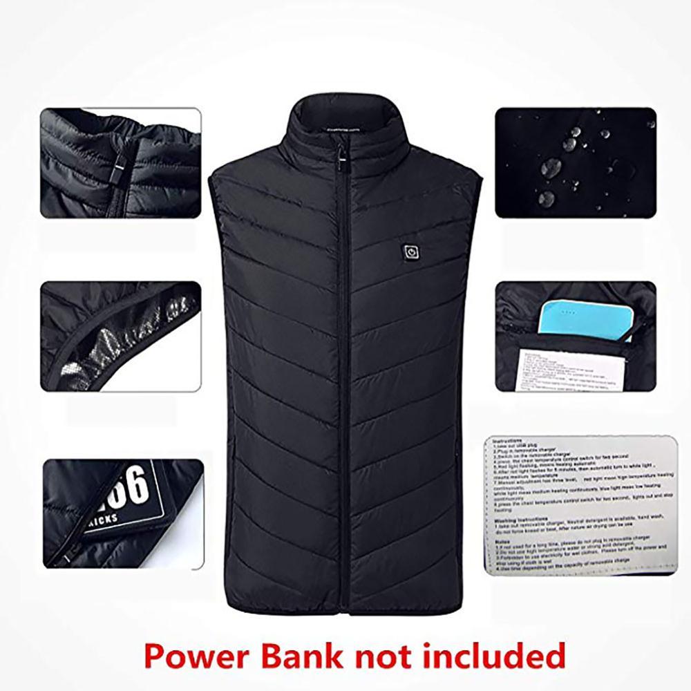 Electric Heated Vest Men Women Heating Waistcoat Thermal Warm Clothing Usb Heated Outdoor Vest Winter Heated Jacket LJ201215
