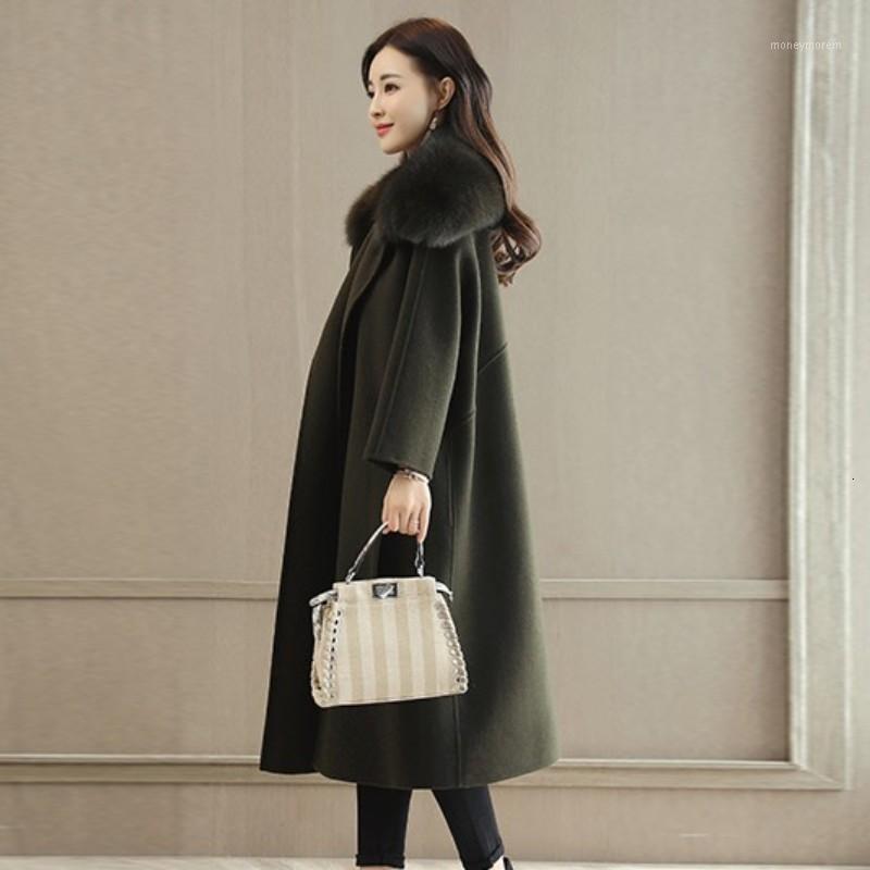 Winter Ladies Long Coat Woolen Bleads Women Sashes Belted Fur Collar Overcoat Fashion Women Outwear Loose Fit Army Green Coat1
Winter Ladies Long Coat Woolen Bleads Women Sashes Belted Fur Collar Overcoat Fashion Women Outwear Loose Fit Army Green Coat1
