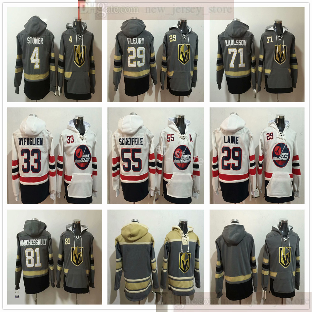 Vegas Golden Knights Hockey Hoodies Jerseys 29 Marc-Andre Fleury 71 William Karlsson 29 Patrik Laine 33 Dustin Byfuglien 55 Mark Scheifele, Blue;black
Vegas Golden Knights Hockey Hoodies Jerseys 29 Marc-Andre Fleury 71 William Karlsson 29 Patrik Laine 33 Dustin Byfuglien 55 Mark Scheifele, Blue;black