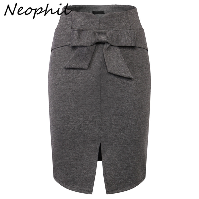 Neophil Summer Ladies Midi Pencil Skirts Women Plus Size 5XL Slim Front Split Bow High Waist Office Work Black Skirt S1112 Y200326, Brown
Neophil Summer Ladies Midi Pencil Skirts Women Plus Size 5XL Slim Front Split Bow High Waist Office Work Black Skirt S1112 Y200326, Brown