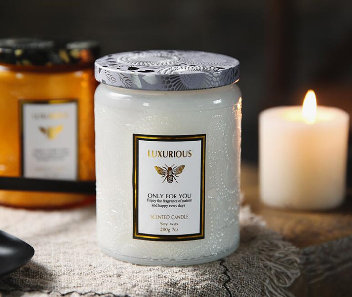 7*9cm glass jar bottle with metal lid embossed carved candle holder container wax storage vessels black white purple red custom label sticker 
7*9cm glass jar bottle with metal lid embossed carved candle holder container wax storage vessels black white purple red custom label sticker