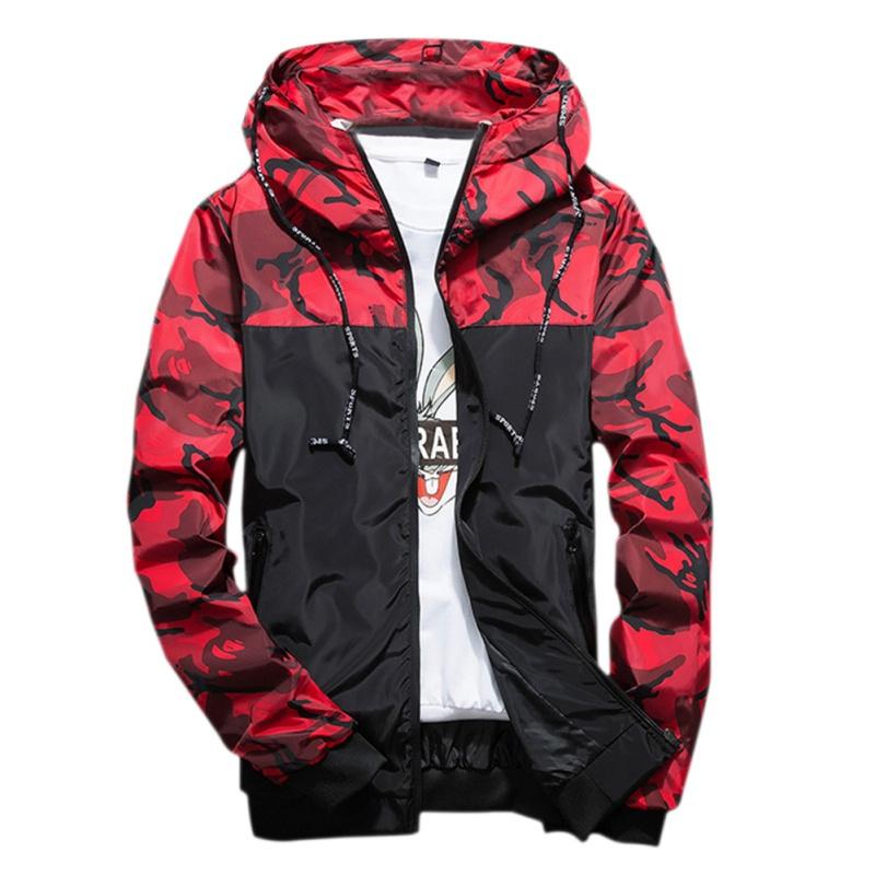 Men's Jackets Spring Autumn Mens Casual Camouflage Hoodie Jacket Men Waterproof Clothes Windbreaker Coat Male Outwear Street Clothing B4