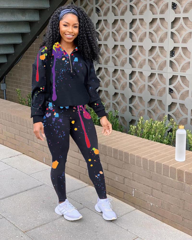 HHDMV 2020 women fashion new street casual style sets long sleeve hooded collar top elastic long pants printed two piece sets, Blue
HHDMV 2020 women fashion new street casual style sets long sleeve hooded collar top elastic long pants printed two piece sets, Blue