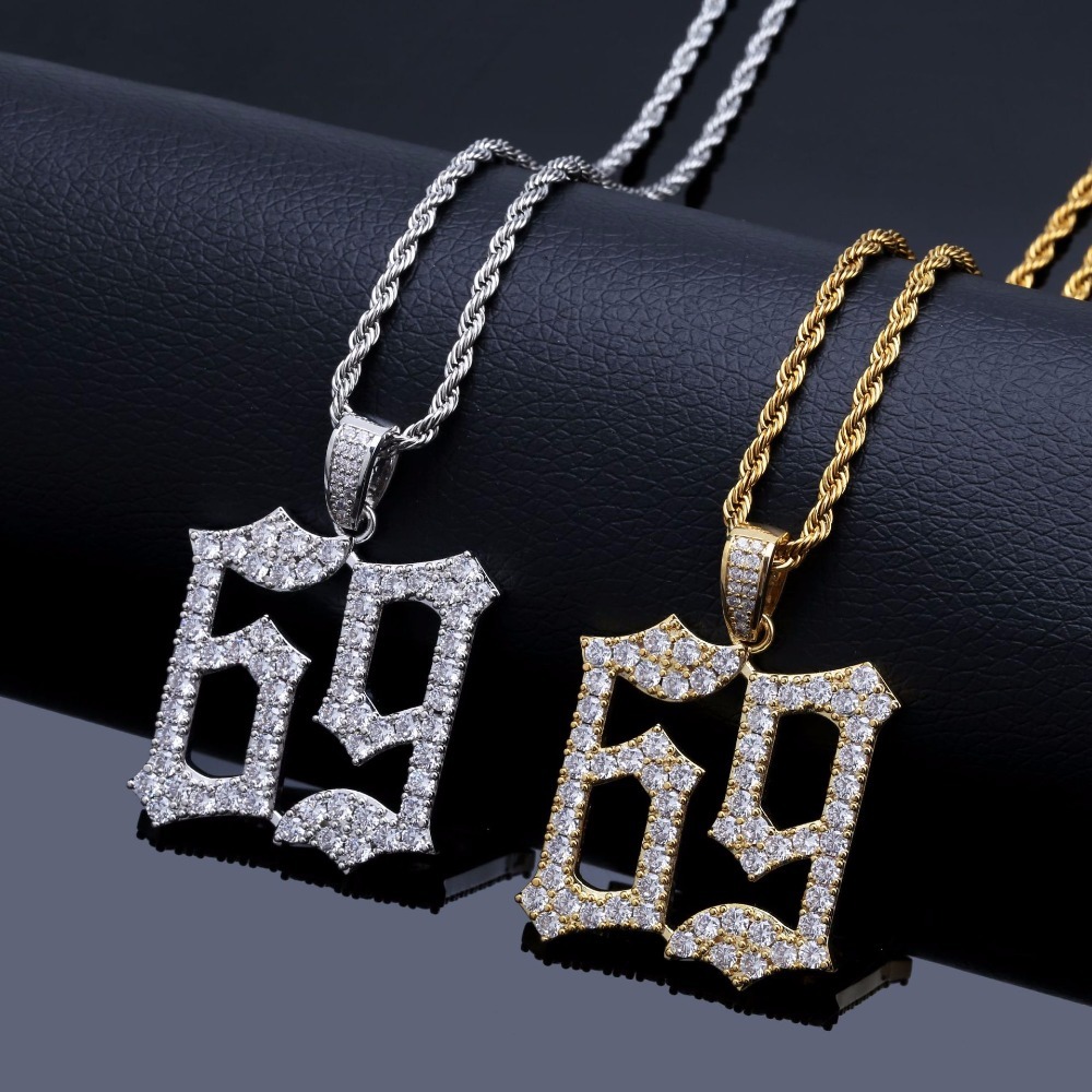 69 Pendant Numbers Glue Two Colors to Frozen Zircon Out of Men Wear Hip Hop Jewelry Sha3
69 Pendant Numbers Glue Two Colors to Frozen Zircon Out of Men Wear Hip Hop Jewelry Sha3