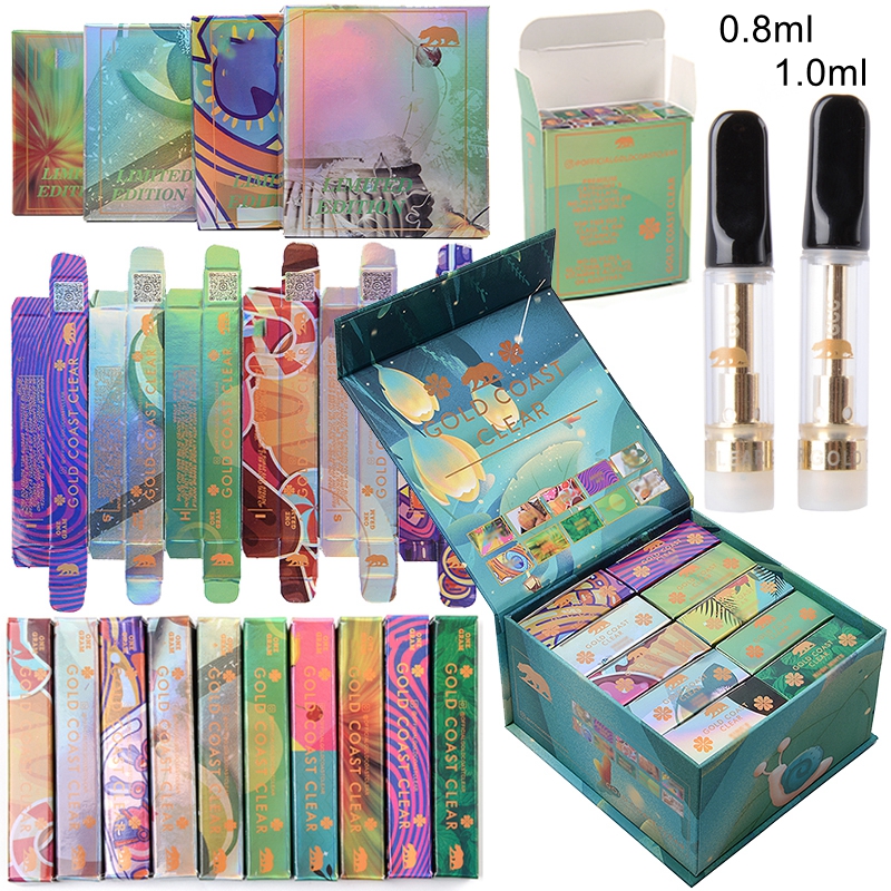 Spring Limited Edition Atomizers GOLD COAST CLEAR Vape Cartridges 10 Strains Thick Oil Atomizers Vapes Pen Carts Glass Tank 510 Thread Vapor
Spring Limited Edition Atomizers GOLD COAST CLEAR Vape Cartridges 10 Strains Thick Oil Atomizers Vapes Pen Carts Glass Tank 510 Thread Vapor