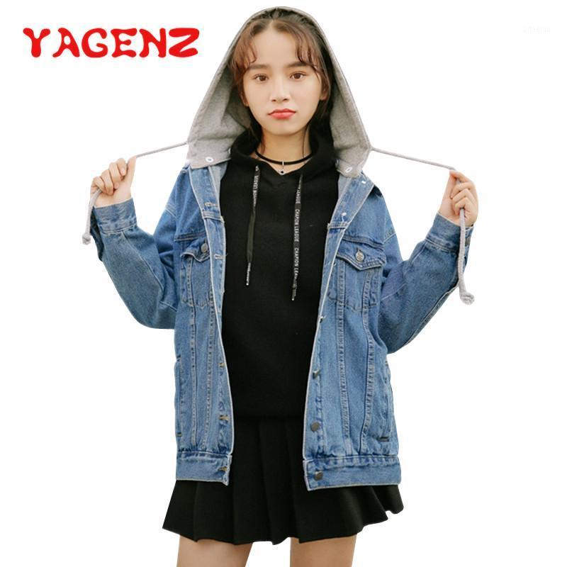 YAGENZ Loose Black Denim Jacket Women Tops Harajuku College Wind Student Hooded Jeans Coat Spring Autumn Clothes Bomber Jacket1, Black gray
YAGENZ Loose Black Denim Jacket Women Tops Harajuku College Wind Student Hooded Jeans Coat Spring Autumn Clothes Bomber Jacket1, Black gray