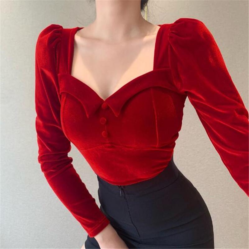 Solid Puff Sleeve Solid Sexy T-shirt Top For Women Basic T Shirt 2021 Spring Korean Long Sleeve Elegant Lady T Shirts Streetwear
Solid Puff Sleeve Solid Sexy T-shirt Top For Women Basic T Shirt 2021 Spring Korean Long Sleeve Elegant Lady T Shirts Streetwear