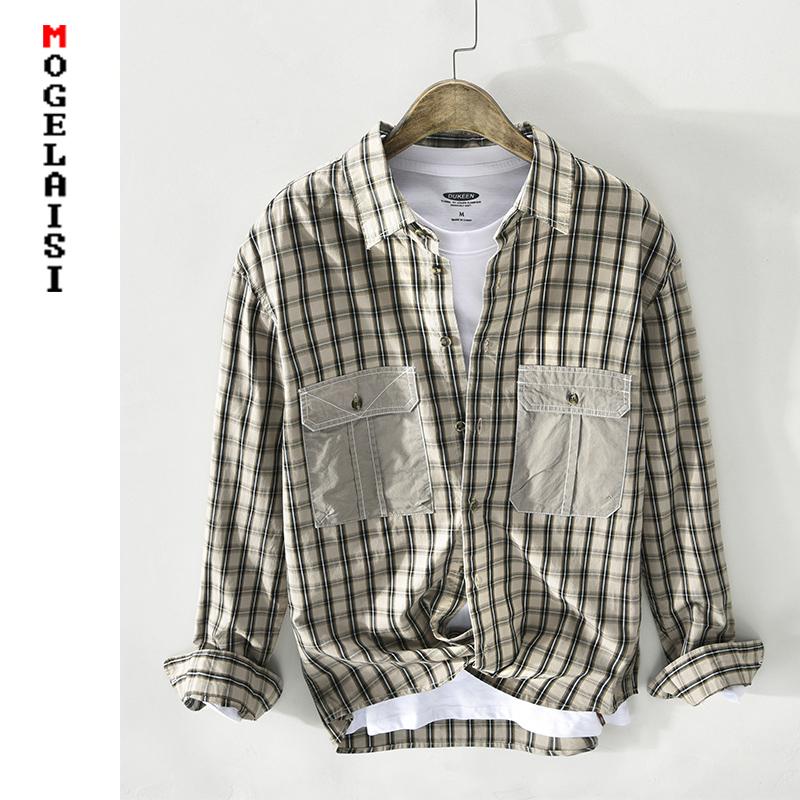 Mens Small plaid shirt 100% cotton soft long sleeve tops shirts casual slim fit big pockets high quality man clothing Z133, Army green
Mens Small plaid shirt 100% cotton soft long sleeve tops shirts casual slim fit big pockets high quality man clothing Z133, Army green