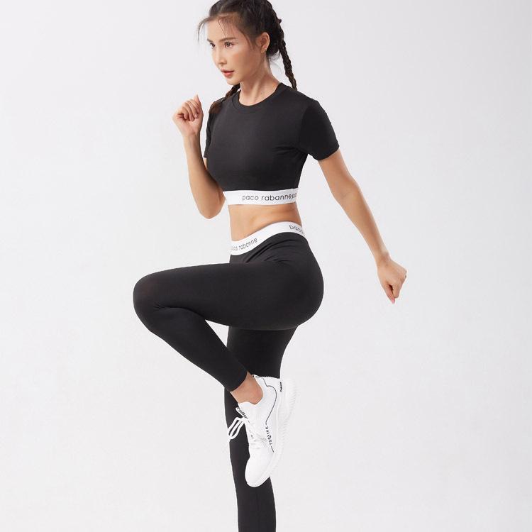 Women Yoga Set 2 Piece Vital Seamless Sport Suit Gym Clothes Short Sleeve Fitness Crop Top Shirt Running High Waist Leggings, Black
Women Yoga Set 2 Piece Vital Seamless Sport Suit Gym Clothes Short Sleeve Fitness Crop Top Shirt Running High Waist Leggings, Black