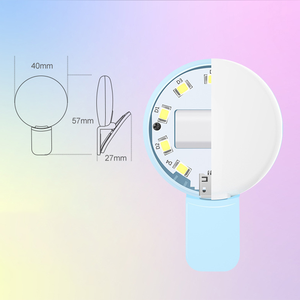 USB charge LED Selfie Ring Light for Iphone Supplementary Lighting Selfie Enhancing Fill Light For Phones Samsung Portable Clip Lamp